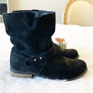 URBAN OUTFITTERS | Ecote Black Suede Combat ankle boots women size 8